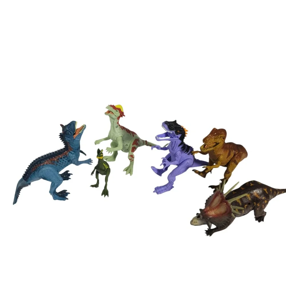 Set of 6 Plastic Dinosaur Figures Kids Toy‎ Collection Lot TRex Fugurines